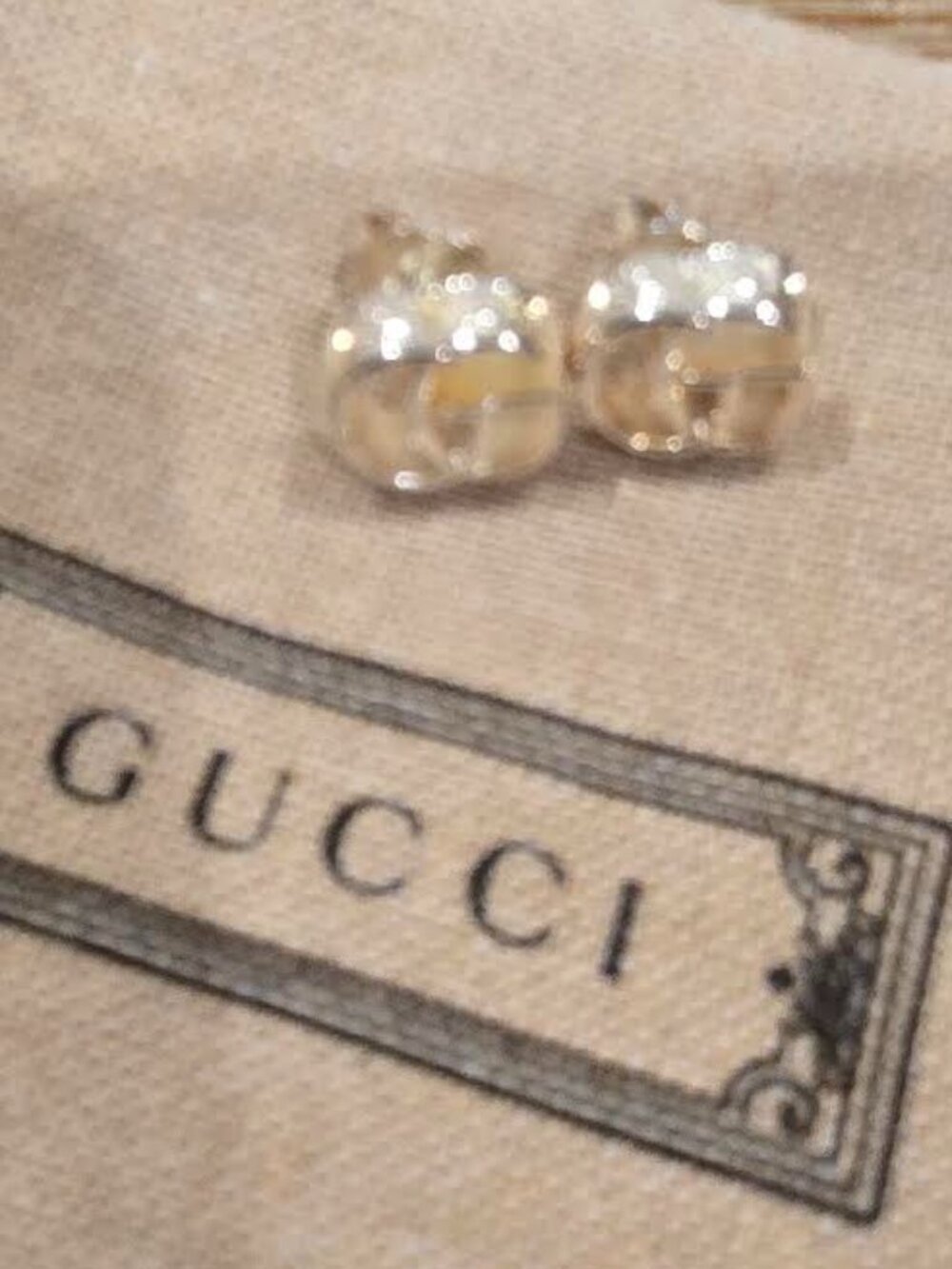 GUCCI Interlocking Stud Earrings